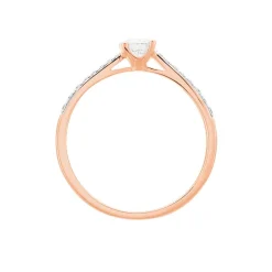 Histoire d'Or Bague Solitaire Hemera Or Rose Diamant New