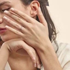 Histoire d'Or Bague Solitaire Hemera Or Rose Diamant New