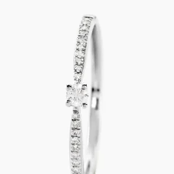 Histoire d'Or Bague Solitaire Hemera or blanc diamant Clearance