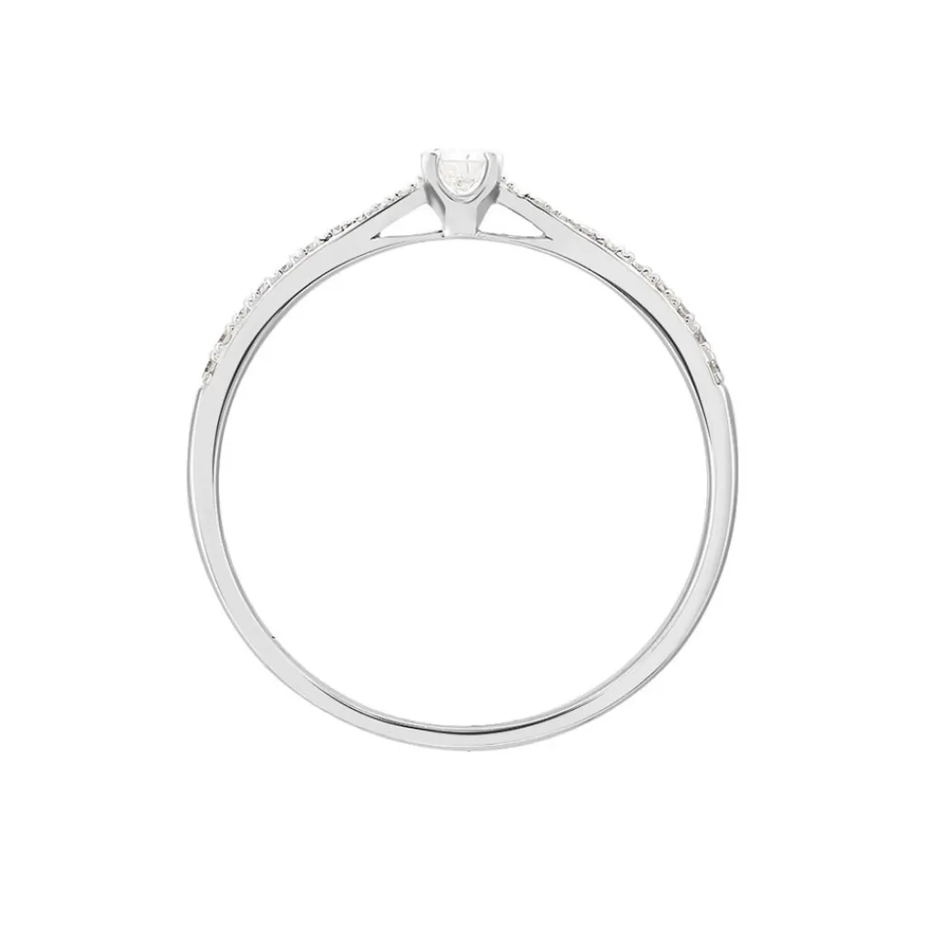 Histoire d'Or Bague Solitaire Hemera or blanc diamant Best