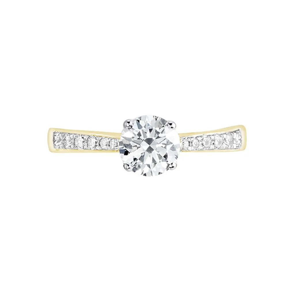Histoire d'Or Bague Solitaire Hemera Or Jaune Diamant Synthetique or jaune diamant synthétique blanc New