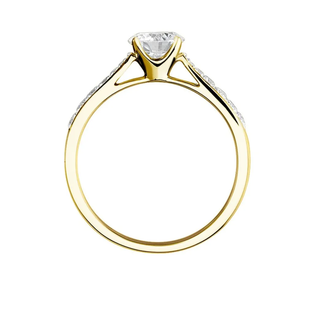 Histoire d'Or Bague Solitaire Hemera Or Jaune Diamant Synthetique or jaune diamant synthétique blanc New