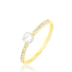 Histoire d'Or Bague Solitaire Hemera Or Jaune Diamant New
