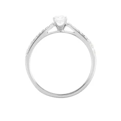 Histoire d'Or Bague Solitaire Hemera Or Blanc Diamant Best