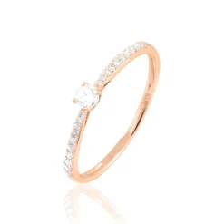Histoire d'Or Bague Solitaire Hemera or rose diamant Best