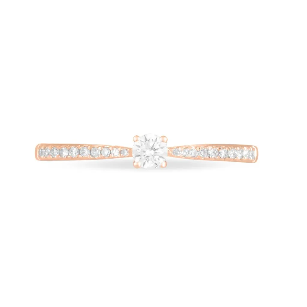 Histoire d'Or Bague Solitaire Hemera or rose diamant Best
