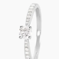 Histoire d'Or Bague Solitaire Hemera or blanc diamant Discount