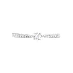 Histoire d'Or Bague Solitaire Hemera Or Blanc Diamant Clearance