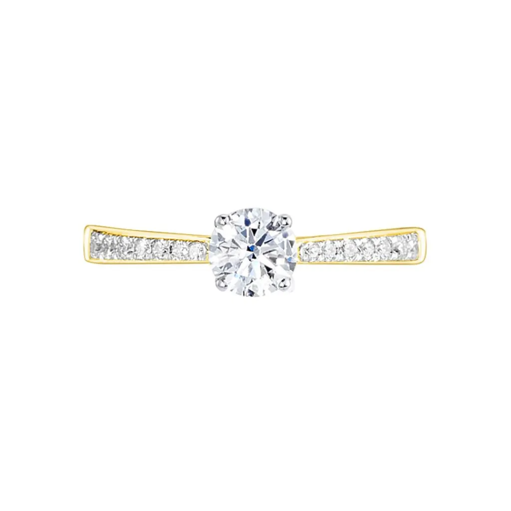 Histoire d'Or Bague Solitaire Hemera Or Jaune Diamant Synthetique or jaune diamant synthétique blanc Online