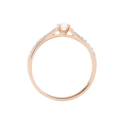 Histoire d'Or Bague Solitaire Hemera or rose diamant