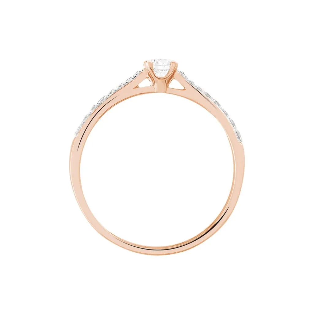 Histoire d'Or Bague Solitaire Hemera or rose diamant