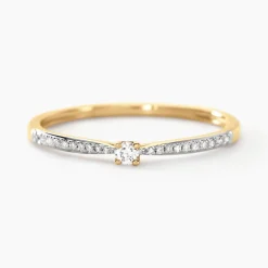 Histoire d'Or Bague Solitaire Hemera or jaune diamant Outlet