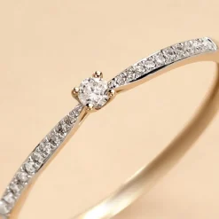 Histoire d'Or Bague Solitaire Hemera or jaune diamant Outlet