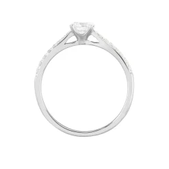 Histoire d'Or Bague Solitaire Hemera Or Blanc Diamant