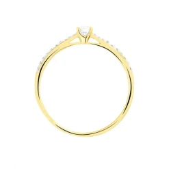 Histoire d'Or Bague Solitaire Hemera or jaune diamant