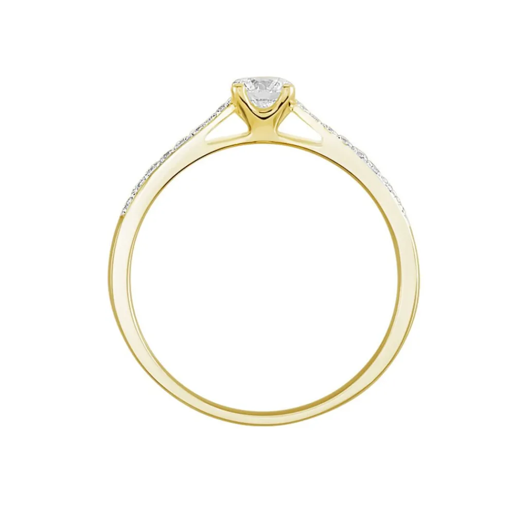 Histoire d'Or Bague Solitaire Hemera Or Jaune Diamant Synthetique or jaune diamant synthétique blanc New