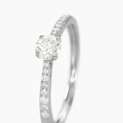 Histoire d'Or Bague Solitaire Hemera Or Blanc Diamant Synthetique solitaire or blanc 750/1000 Clearance