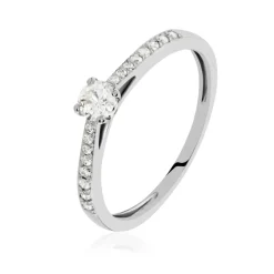 Histoire d'Or Bague Solitaire Hemera platine blanc diamant Discount