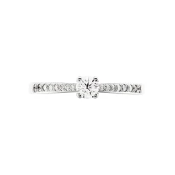 Histoire d'Or Bague Solitaire Hemera platine blanc diamant Discount