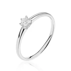 Histoire d'Or Bague Solitaire Ihsane Or Blanc Diamant Online