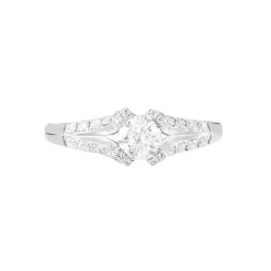 Histoire d'Or Bague Solitaire Ingrid Or Blanc Diamant Best