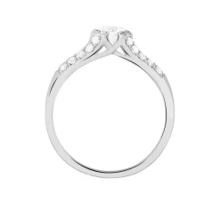 Histoire d'Or Bague Solitaire Ingrid Or Blanc Diamant Best