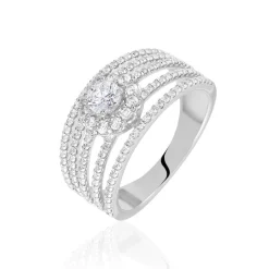 Histoire d'Or Bague Solitaire Iolente Argent Oxyde De Zirconium Outlet