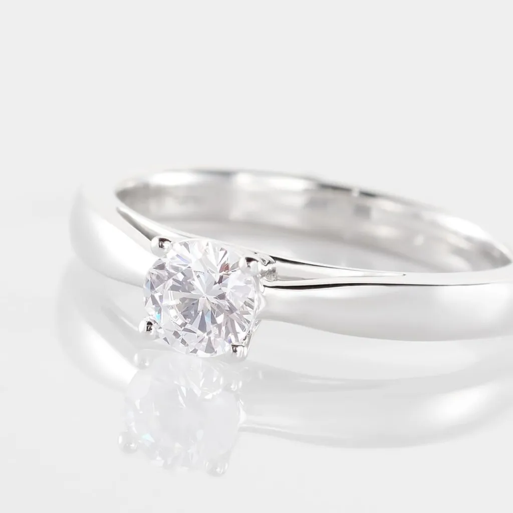 Histoire d'Or Bague Solitaire Iris or blanc diamant Online