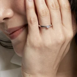 Histoire d'Or Bague Solitaire Iris or blanc diamant Online