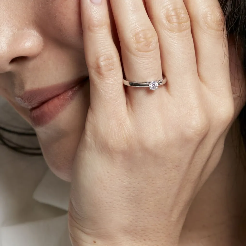 Histoire d'Or Bague Solitaire Iris or blanc diamant Online