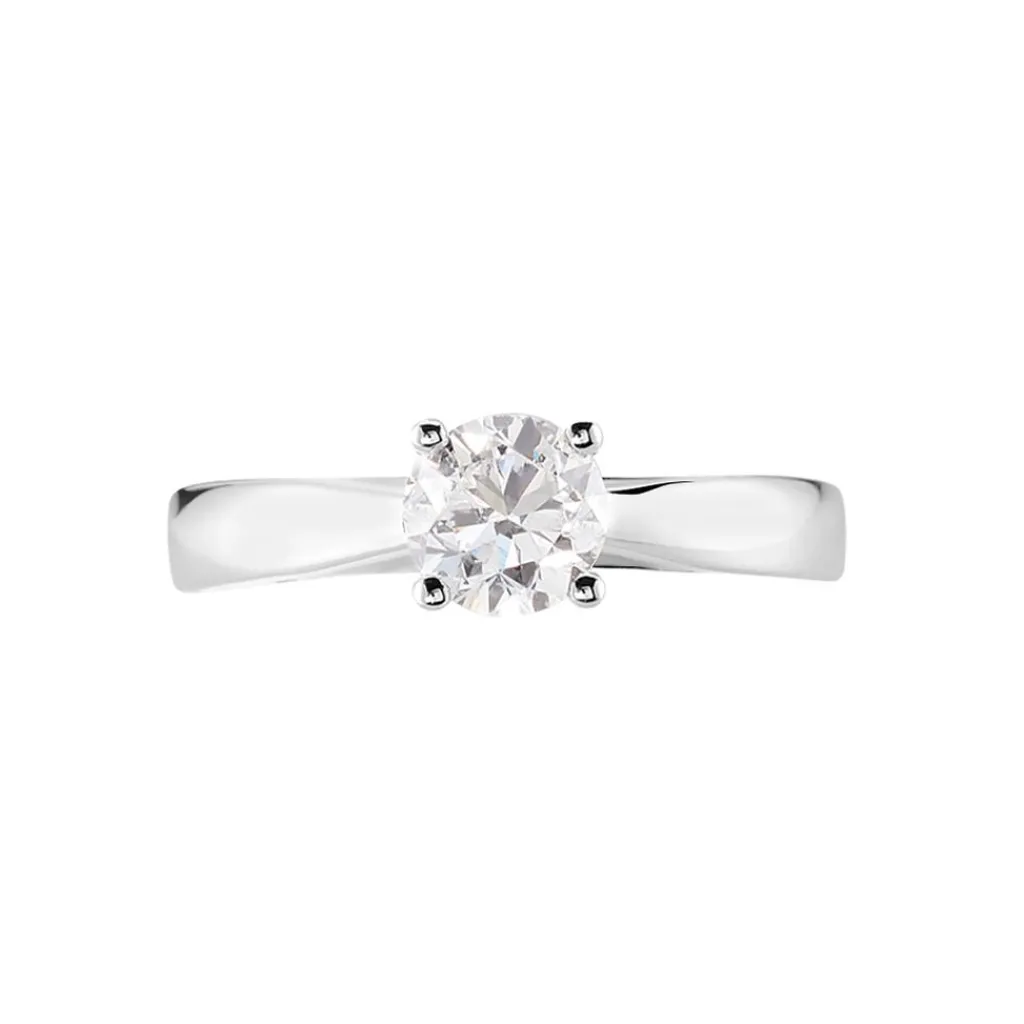 Histoire d'Or Bague Solitaire Iris or blanc diamant Outlet