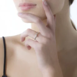 Histoire d'Or Bague Solitaire Josua Or Blanc Diamant Sale