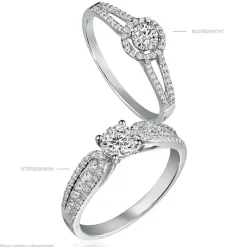 Histoire d'Or Bague Solitaire Karen Or Blanc Diamant Best