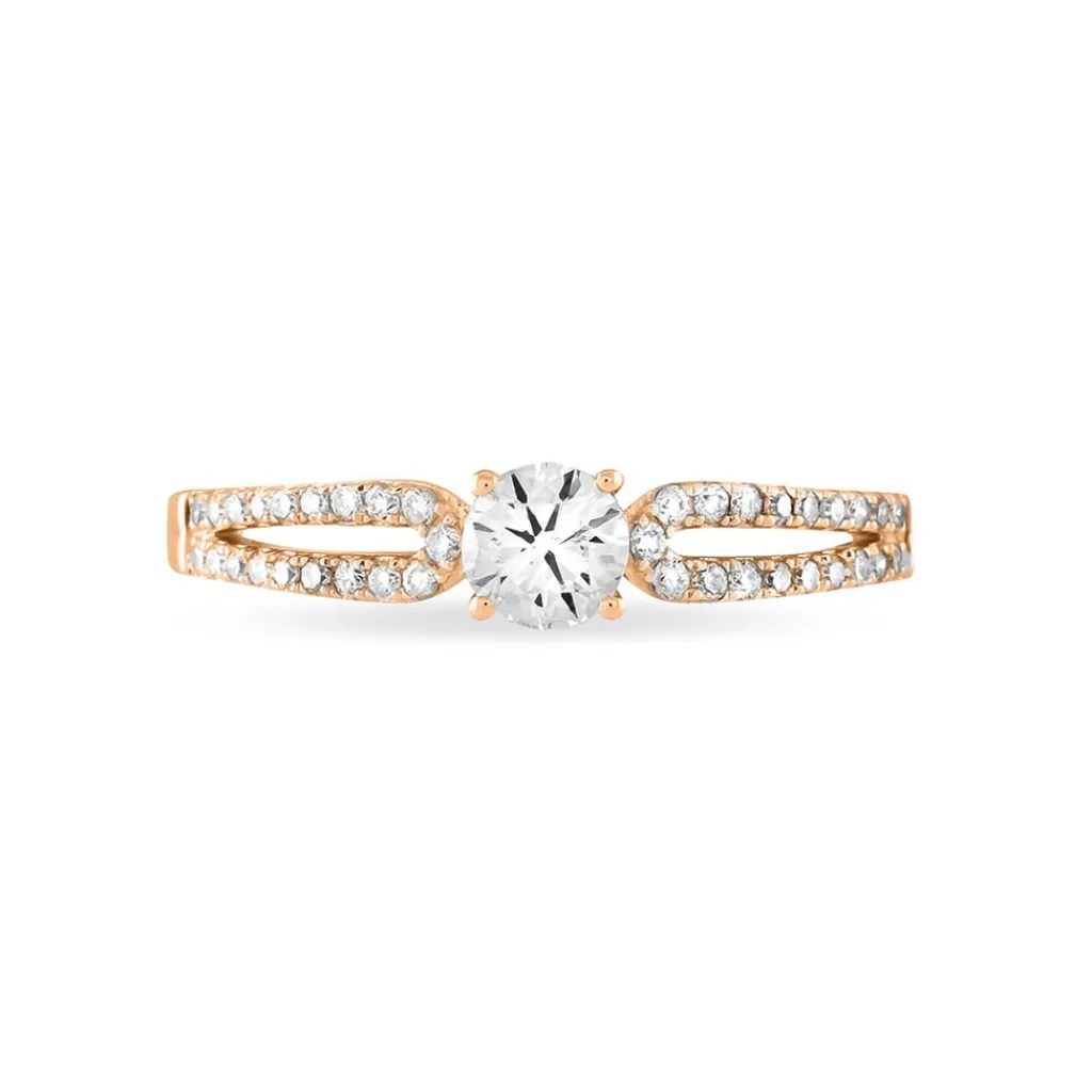 Histoire d'Or Bague Solitaire Katalina Or Rose Diamant Discount