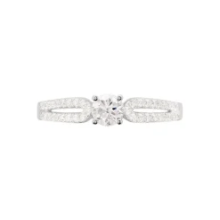 Histoire d'Or Bague Solitaire Katalina Or Blanc Diamant Outlet
