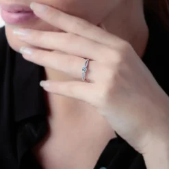 Histoire d'Or Bague Solitaire Katalina Or Rose Diamant New