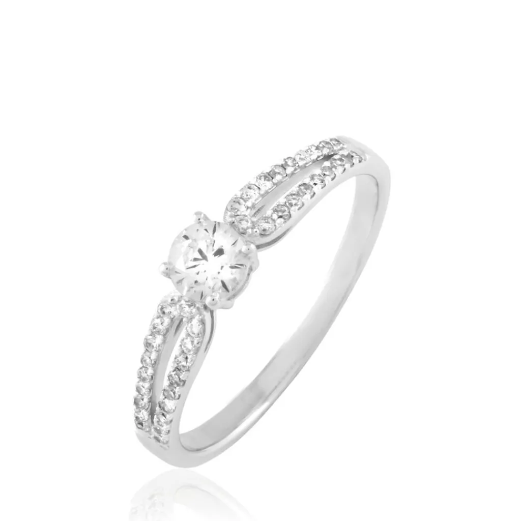 Histoire d'Or Bague Solitaire Katalina or blanc diamant Outlet