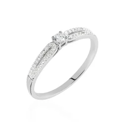 Histoire d'Or Bague Solitaire Katalina or blanc diamant Sale