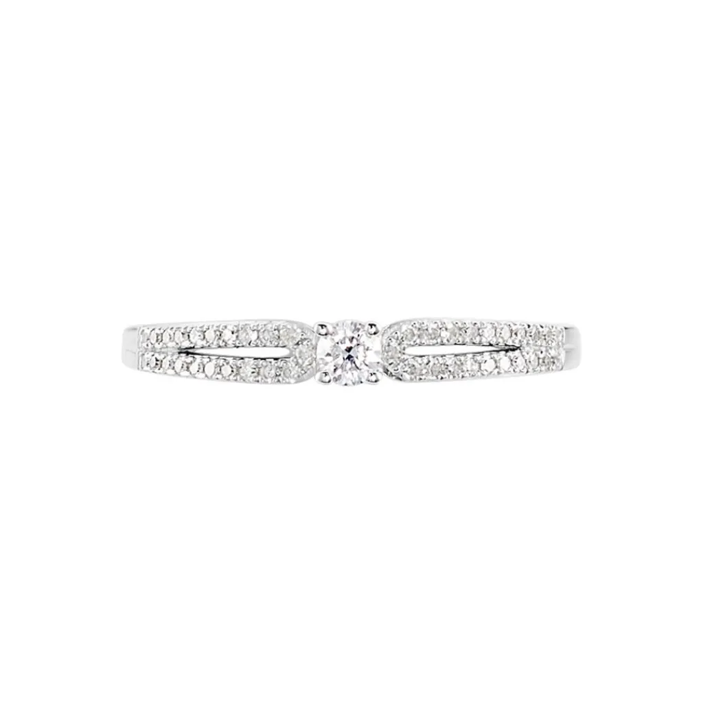 Histoire d'Or Bague Solitaire Katalina or blanc diamant Sale