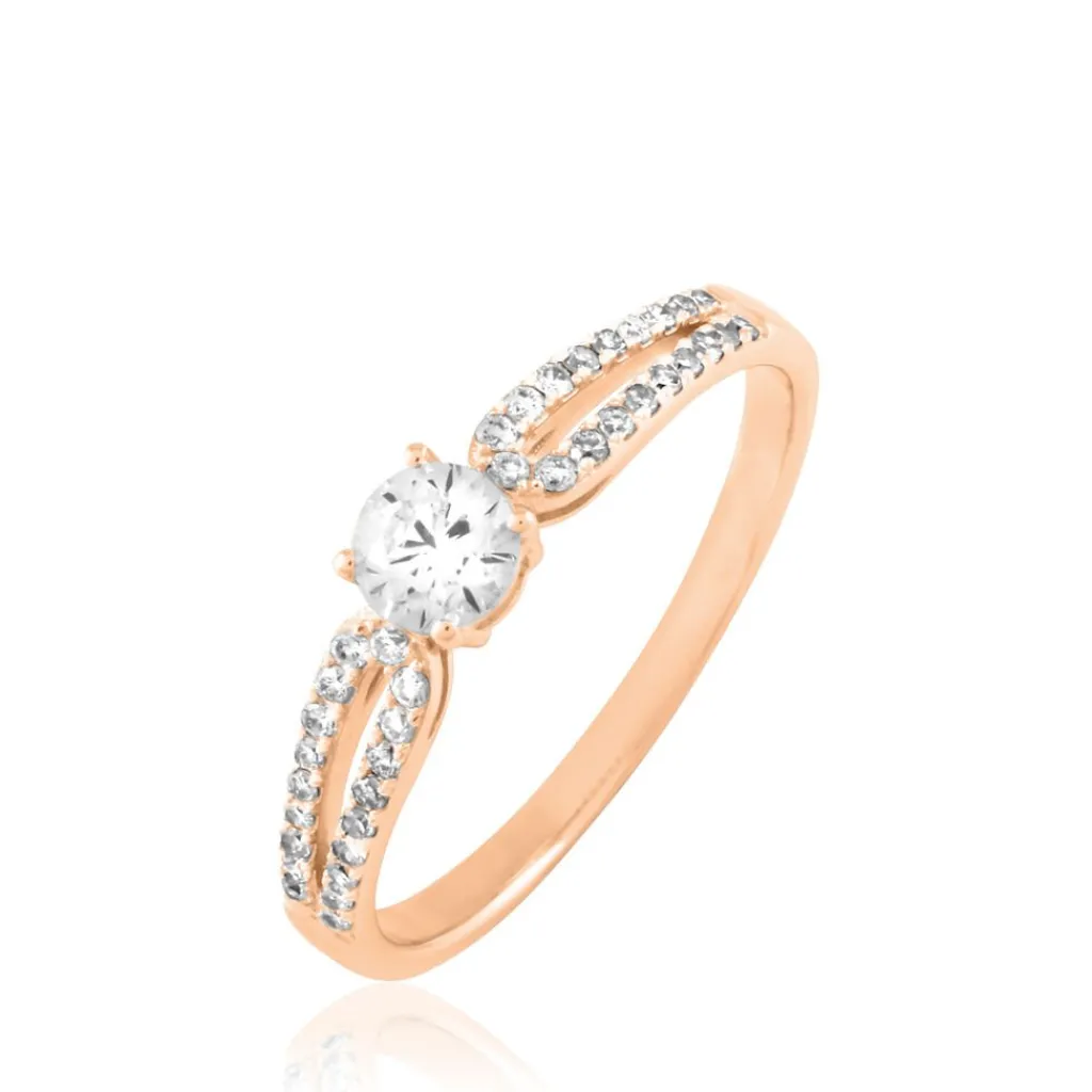 Histoire d'Or Bague Solitaire Katalina or rose diamant Best