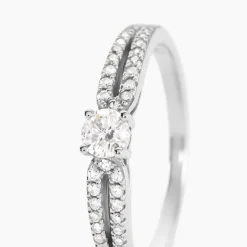 Histoire d'Or Bague Solitaire Katalina or blanc diamant