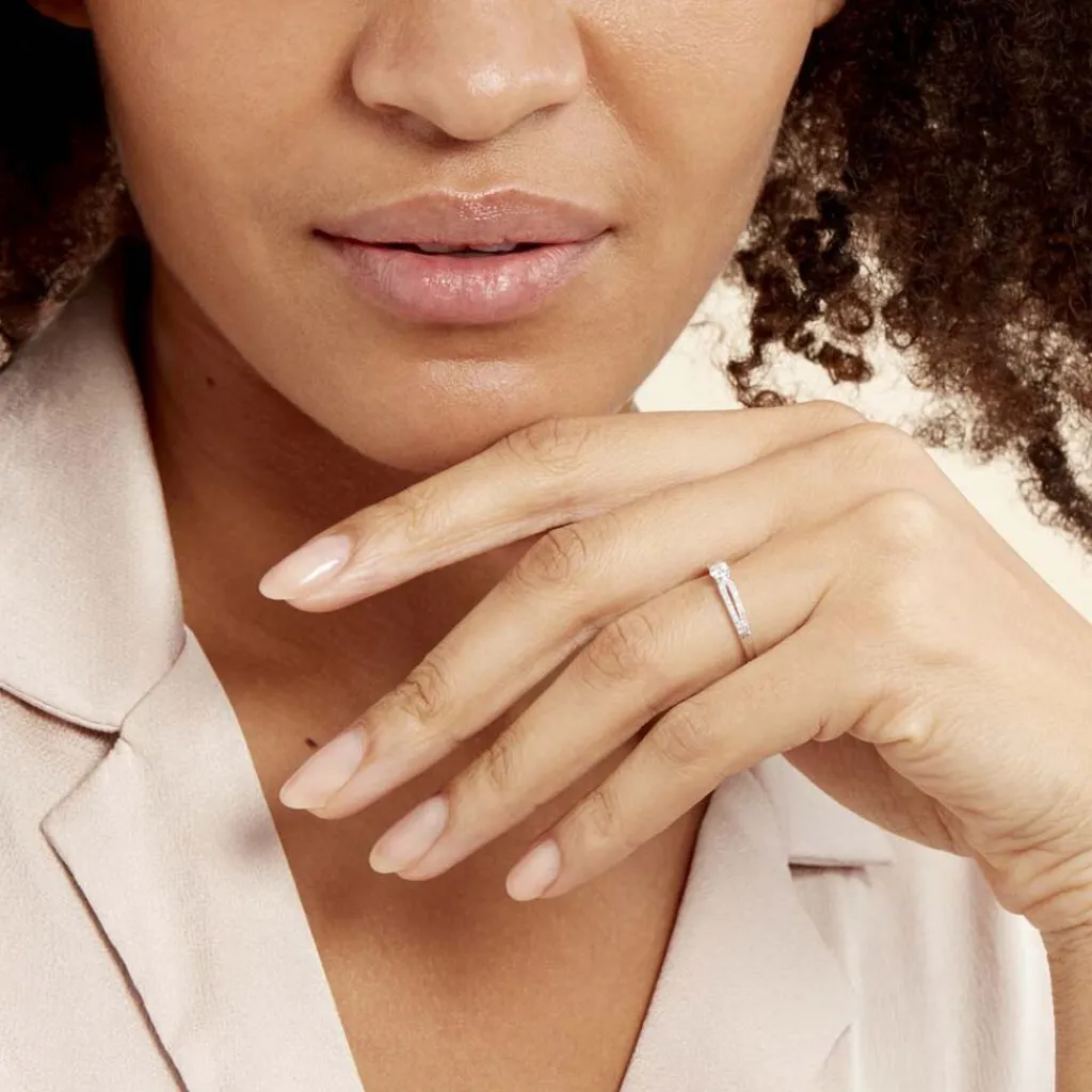 Histoire d'Or Bague Solitaire Katalina or blanc diamant