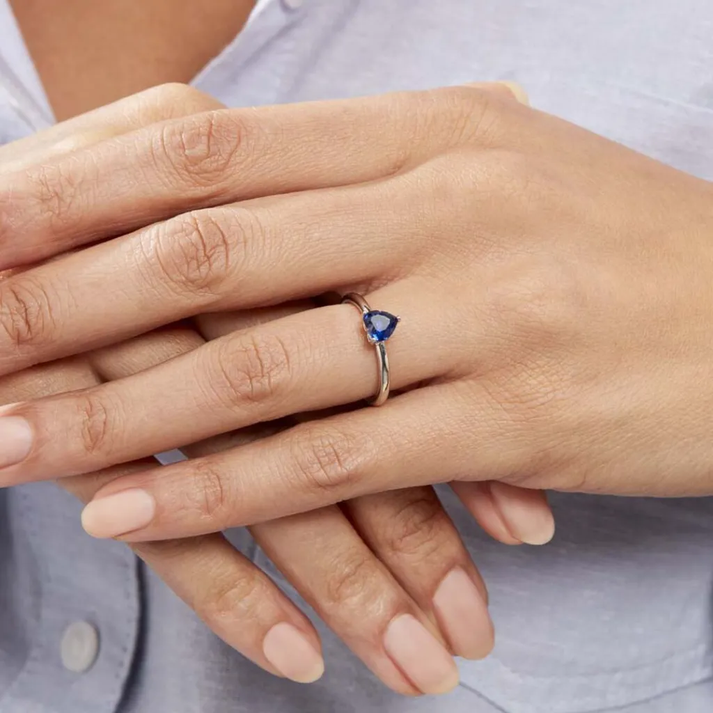 Histoire d'Or Bague Solitaire Kelvyn Argent Blanc Oxyde De Zirconium argent blanc oxyde bleu Clearance