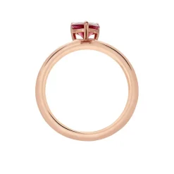 Histoire d'Or Bague Solitaire Kelvyn Argent Rose Oxyde De Zirconium argent rose oxyde rouge Discount
