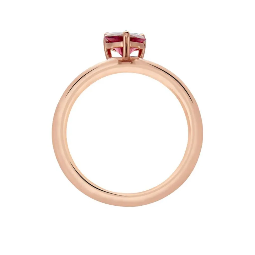 Histoire d'Or Bague Solitaire Kelvyn Argent Rose Oxyde De Zirconium argent rose oxyde rouge Discount