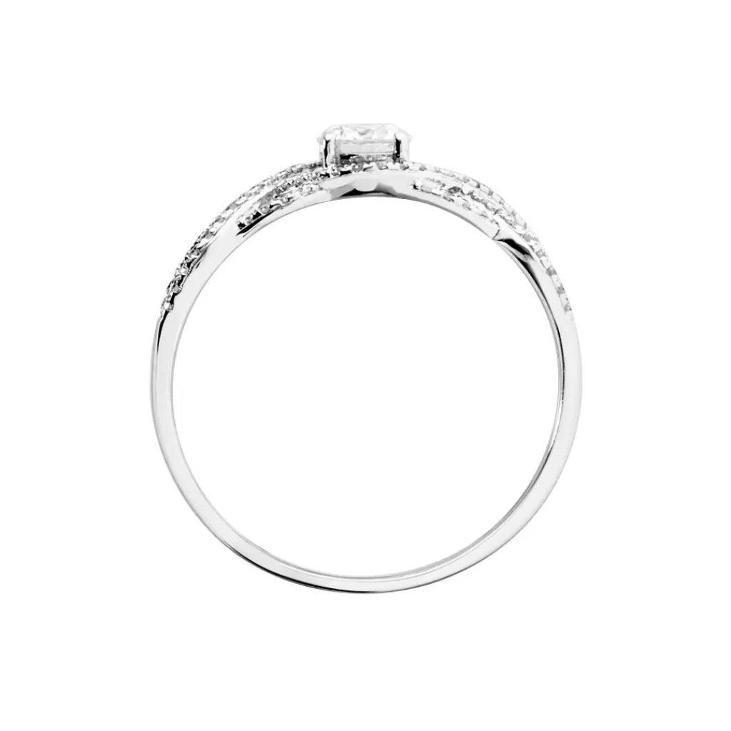 Histoire d'Or Bague Solitaire Kendra Or Blanc Diamant