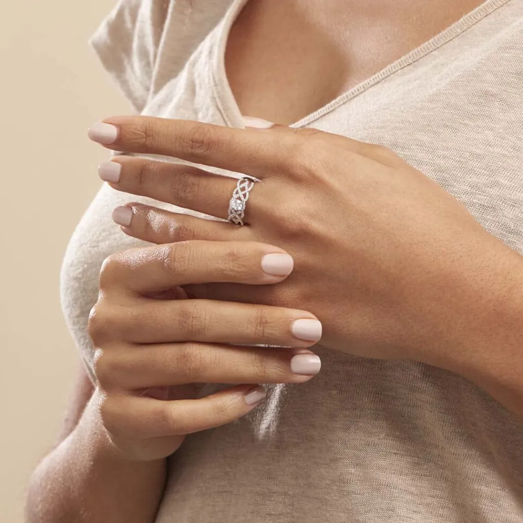 Histoire d'Or Bague Solitaire Kendra Or Blanc Diamant