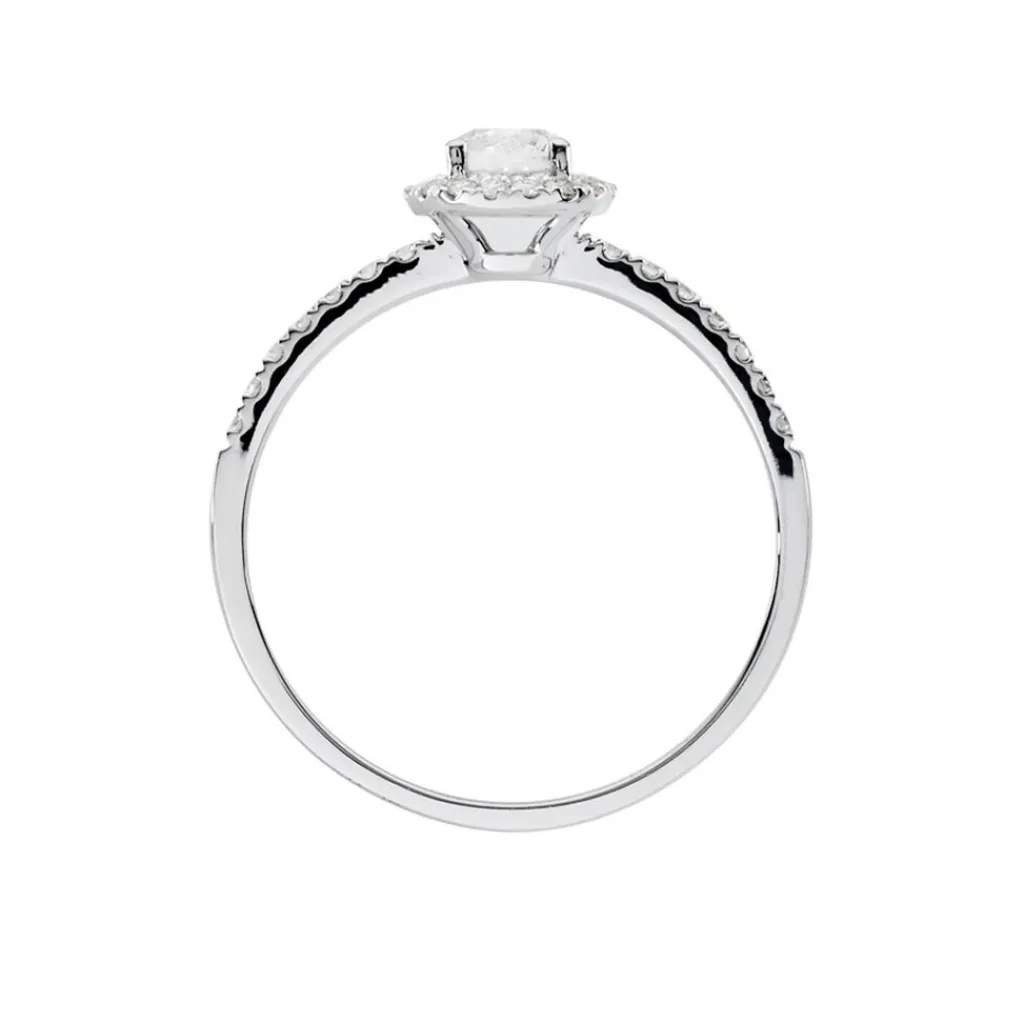 Histoire d'Or Bague Solitaire Lena Or Blanc Diamant