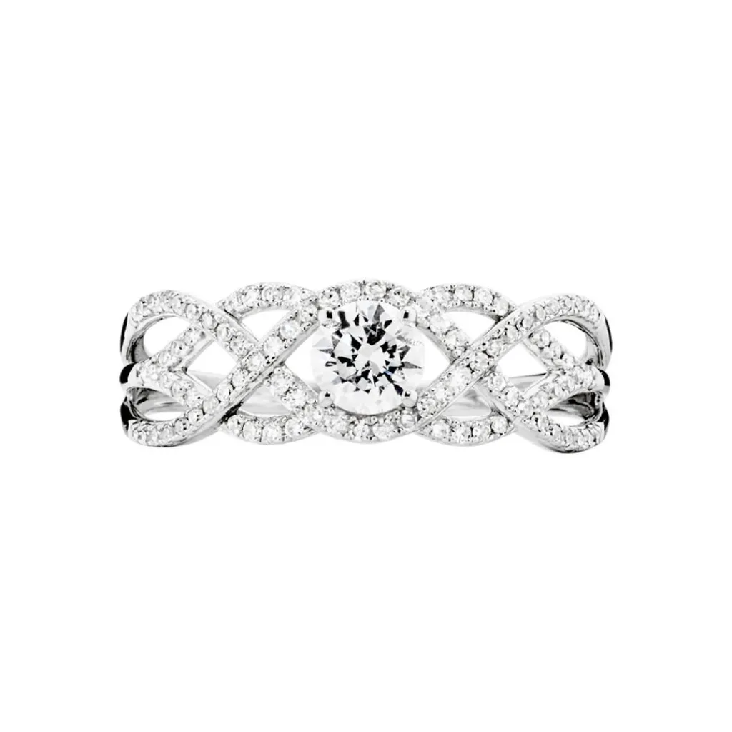 Histoire d'Or Bague Solitaire Liora Or Blanc Diamant New