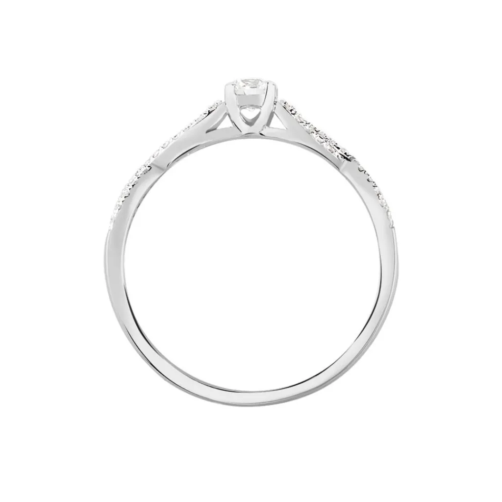Histoire d'Or Bague Solitaire Livia Or Blanc Diamant